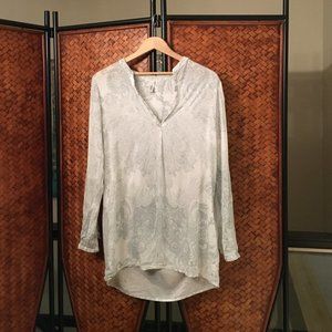 Euro Flowy Paisley Bohemian Long Tunic Blouse